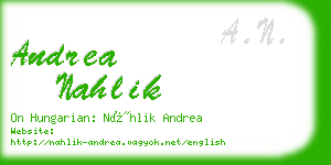 andrea nahlik business card